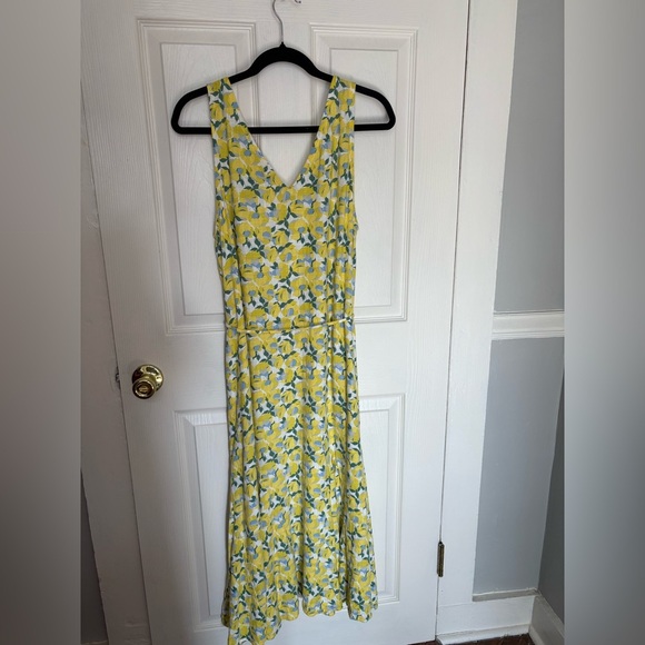 LOFT Sunny Floral Linen-Blend Midi Dress | Size Large | Flowy & Feminine - Picture 2 of 9